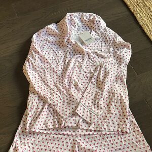 Roller Rabbit White and Pink Heart Pajama Set